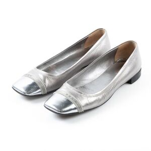 Vintage Prada Metallic Silver Flats